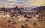 Charles M Russell Landscape oil painting reproduction